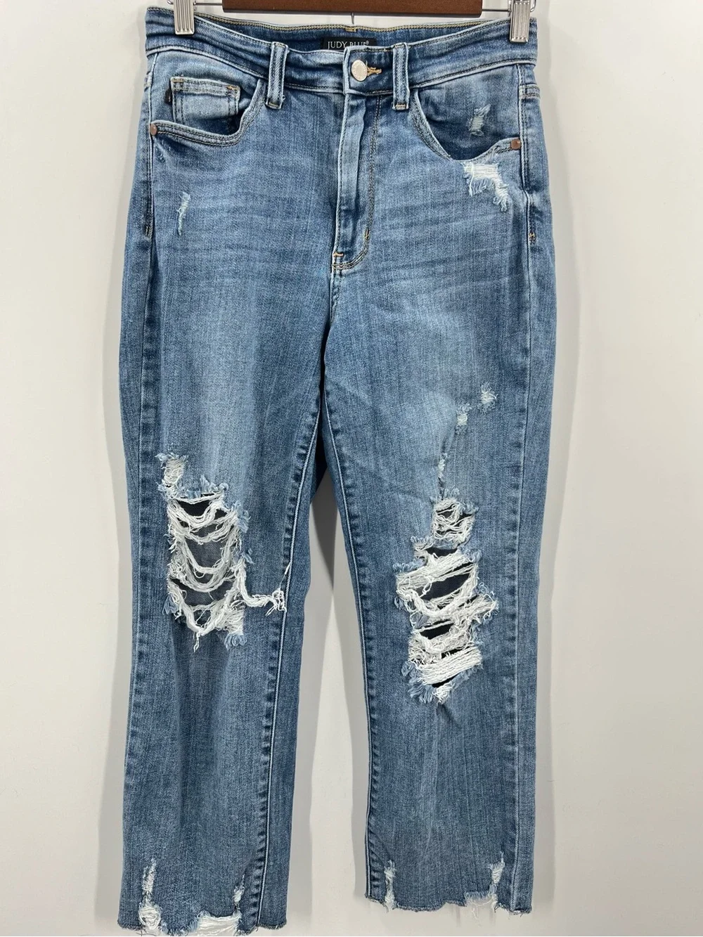 161 Judy Blue Distressed Light Blue Women’s Jeans